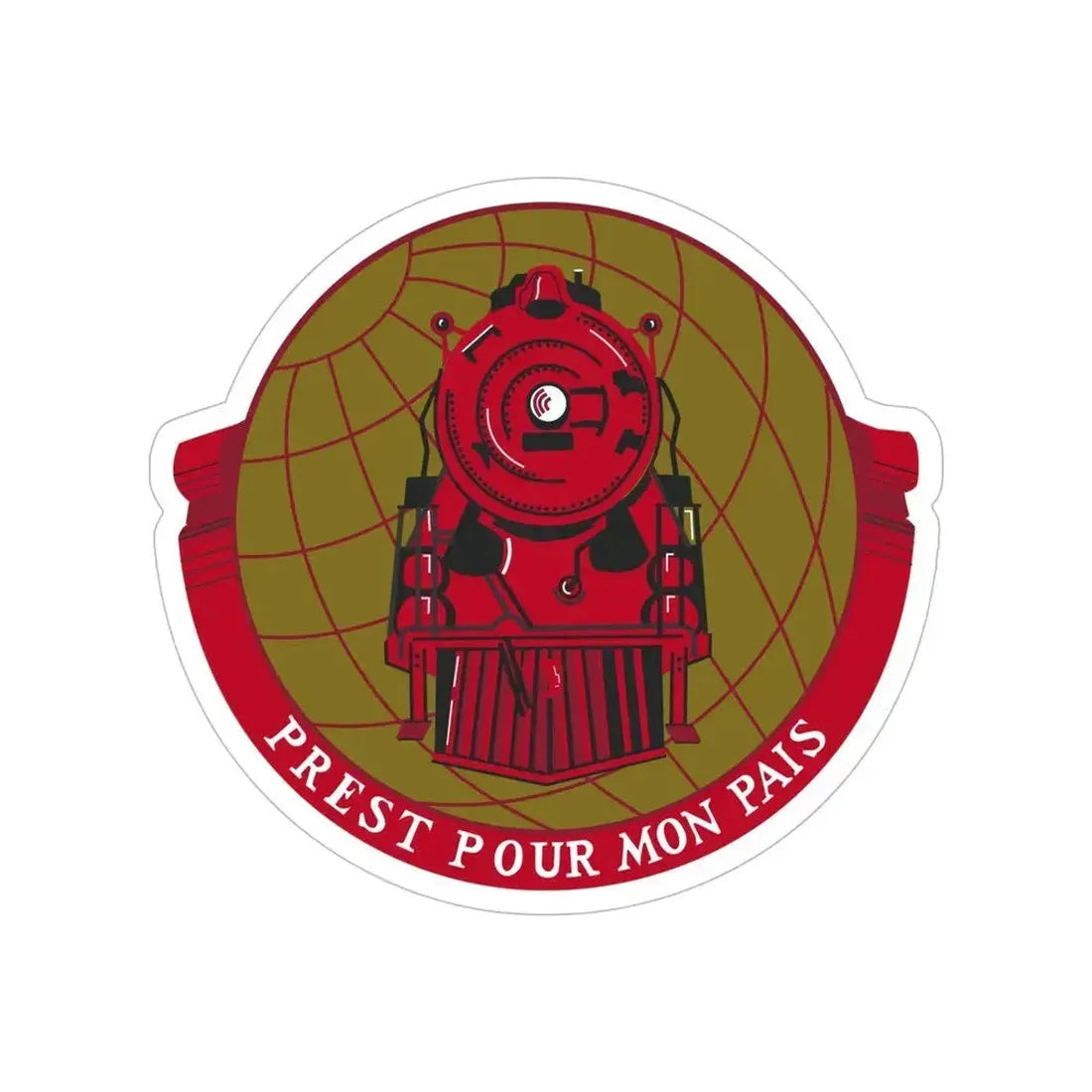 Military Railway Service (U.S. Army) Transparent STICKER Die-Cut Vinyl Decal 6 Inch - The Sticker Space