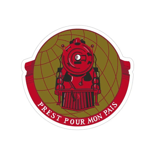 Military Railway Service (U.S. Army) Transparent STICKER Die-Cut Vinyl Decal 6 Inch - The Sticker Space