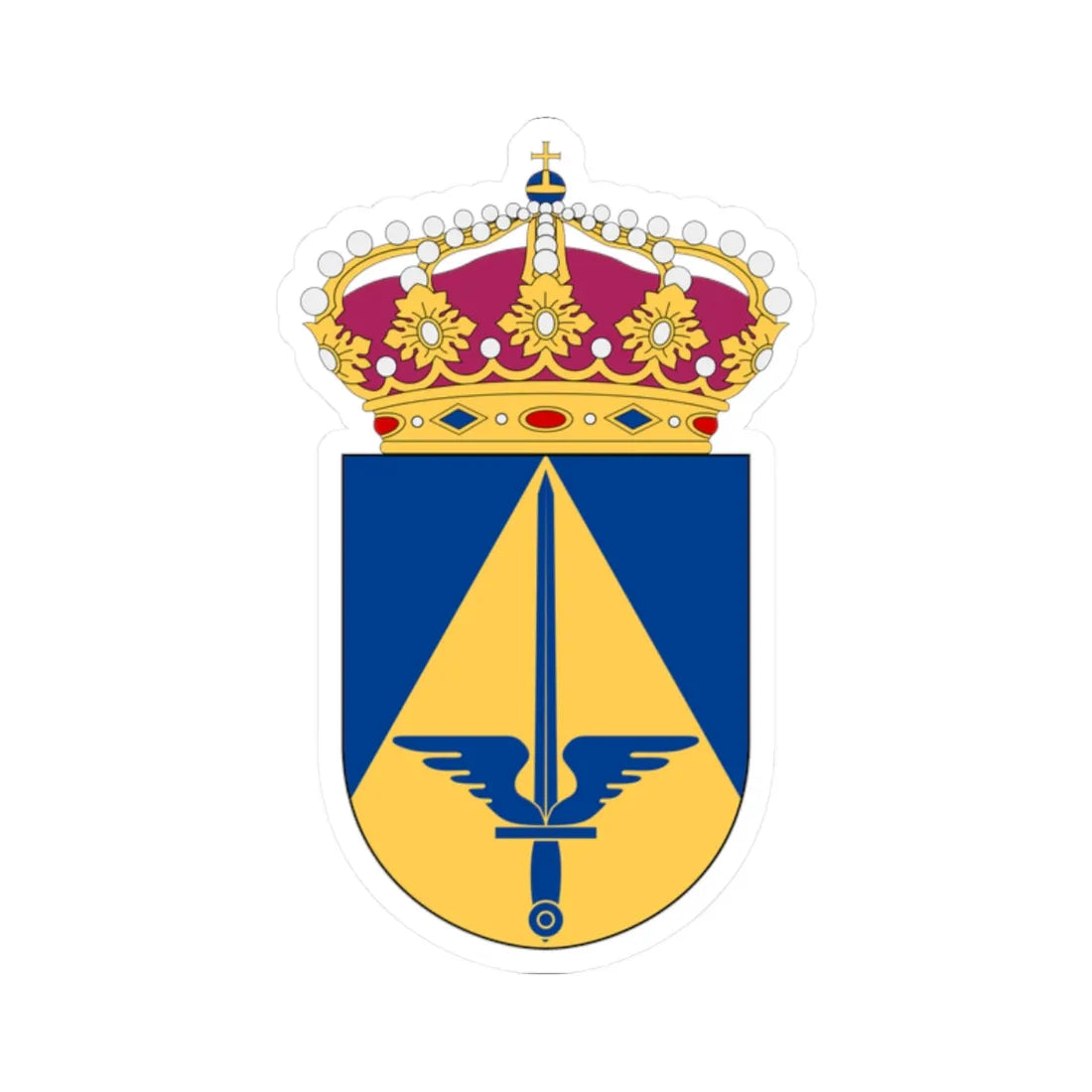 Militära flyginspektionen vapen (Sweden) (Coat of Arms) STICKER Vinyl Kiss-Cut Decal 2 Inch White - The Sticker Space