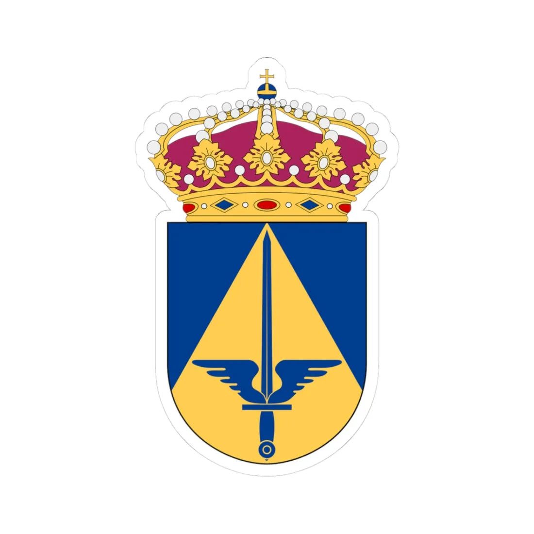 Militära flyginspektionen vapen (Sweden) (Coat of Arms) STICKER Vinyl Kiss-Cut Decal 3 Inch White - The Sticker Space
