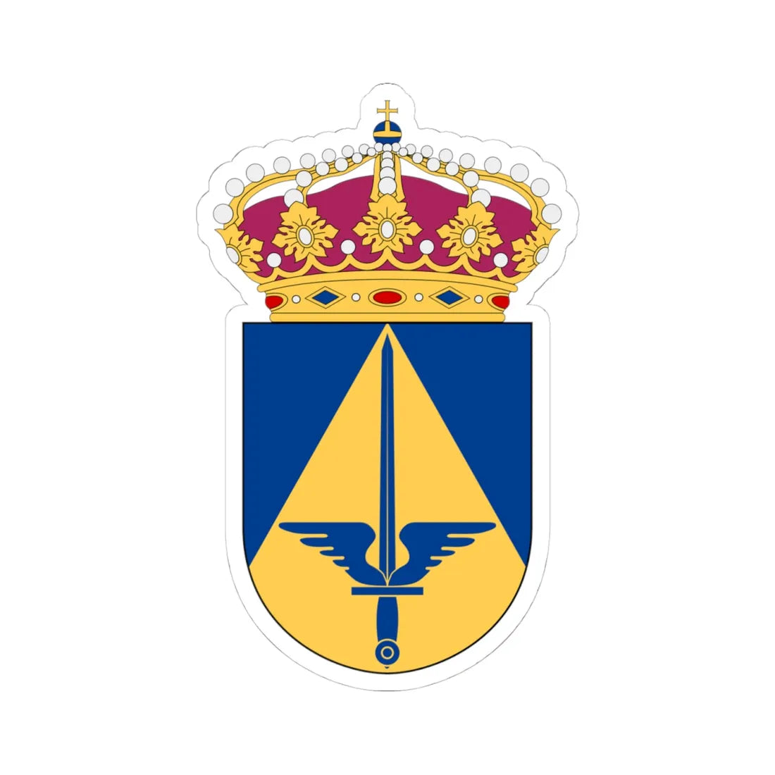 Militära flyginspektionen vapen (Sweden) (Coat of Arms) STICKER Vinyl Kiss-Cut Decal 4 Inch White - The Sticker Space