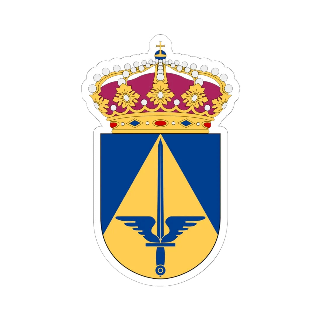 Militära flyginspektionen vapen (Sweden) (Coat of Arms) STICKER Vinyl Kiss-Cut Decal 6 Inch White - The Sticker Space