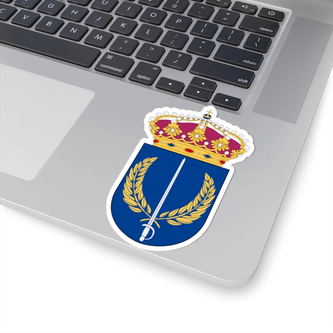 Militärhögskolan Karlberg vapen 2 (Sweden) (Coat of Arms) STICKER Vinyl Kiss-Cut Decal - The Sticker Space