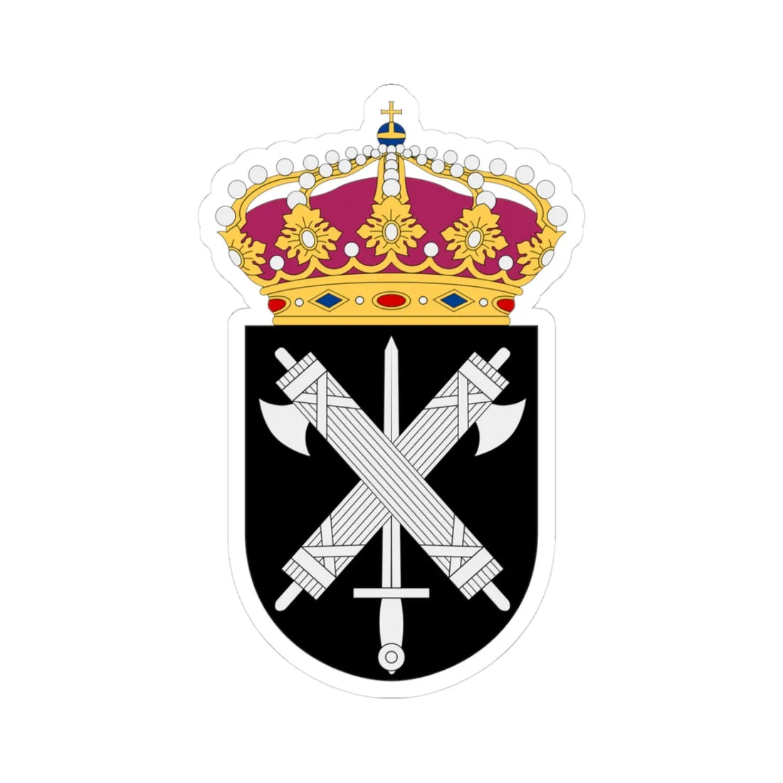 Militärpolisen vapen (Sweden) (Coat of Arms) STICKER Vinyl Kiss-Cut Decal 3 Inch White - The Sticker Space