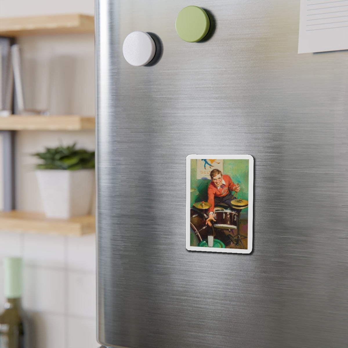 Milk advertisement (Magazine Illustration) Refrigerator Magnet