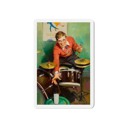 Milk advertisement (Magazine Illustration) Refrigerator Magnet - The Sticker Space