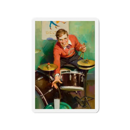 Milk advertisement (Magazine Illustration) Refrigerator Magnet - The Sticker Space