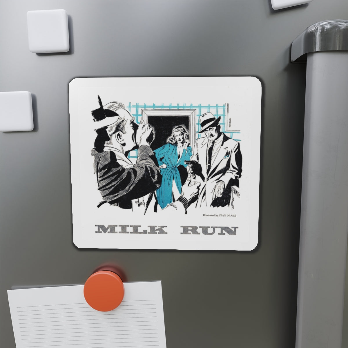 Milk Run (1), Bluebook, May 1953 (Magazine Illustration) Refrigerator Magnet-The Sticker Space