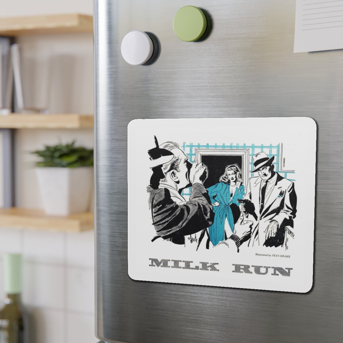 Milk Run (1), Bluebook, May 1953 (Magazine Illustration) Refrigerator Magnet-The Sticker Space