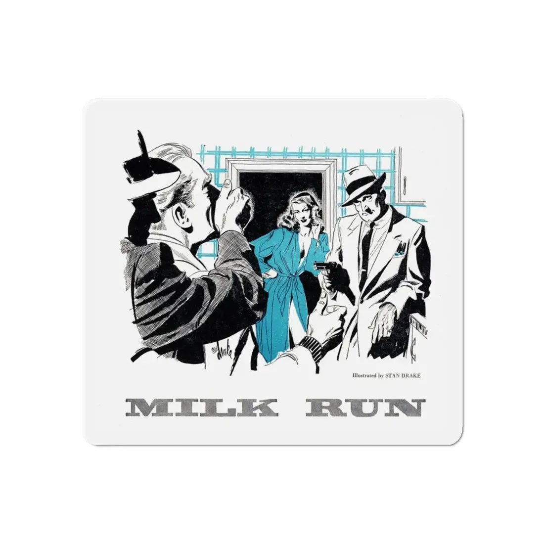Milk Run (1), Bluebook, May 1953 (Magazine Illustration) Refrigerator Magnet - The Sticker Space
