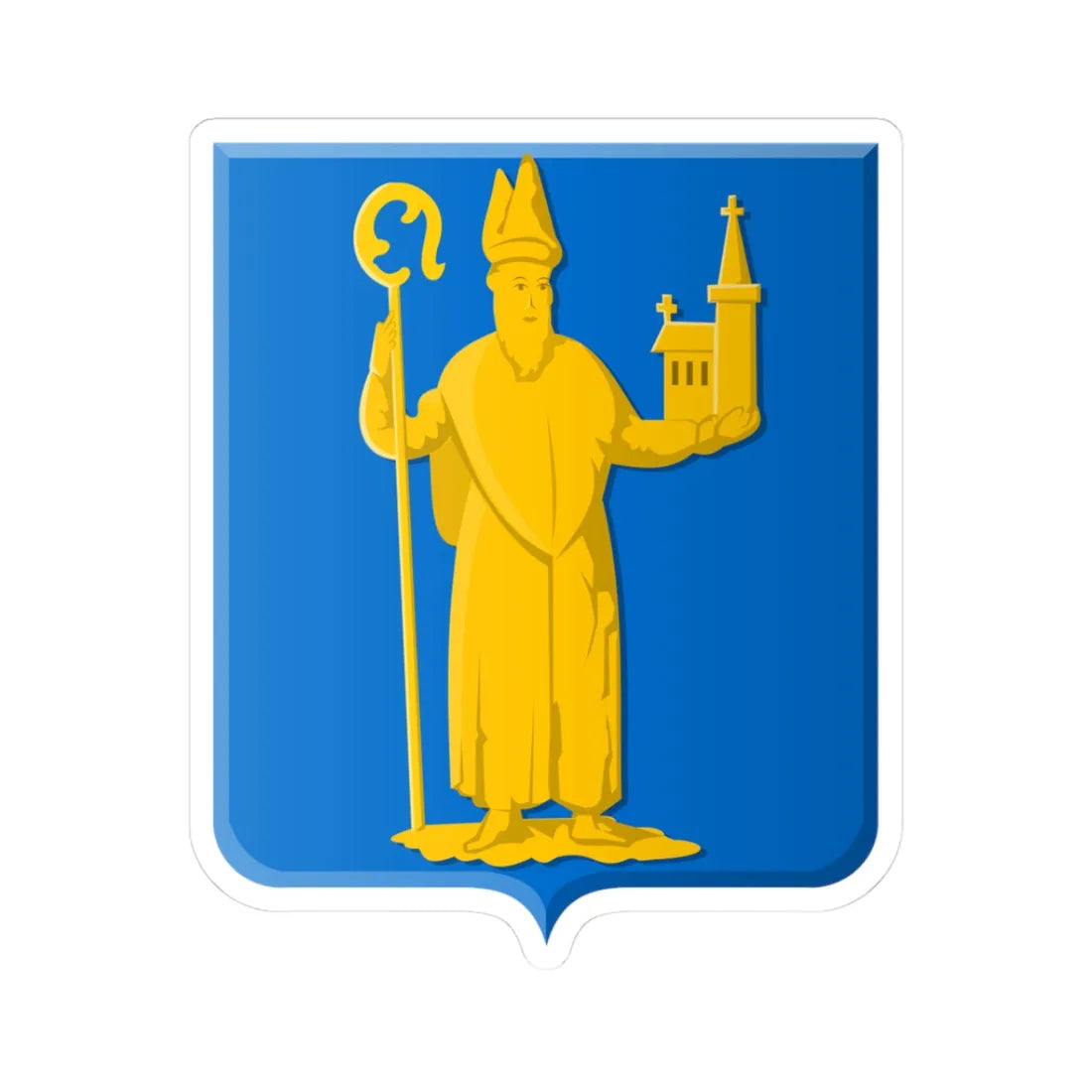 Mill en Sint Hubert gemeentewapen (Netherlands) (Coat of Arms) STICKER Vinyl Kiss-Cut Decal 3 Inch White - The Sticker Space