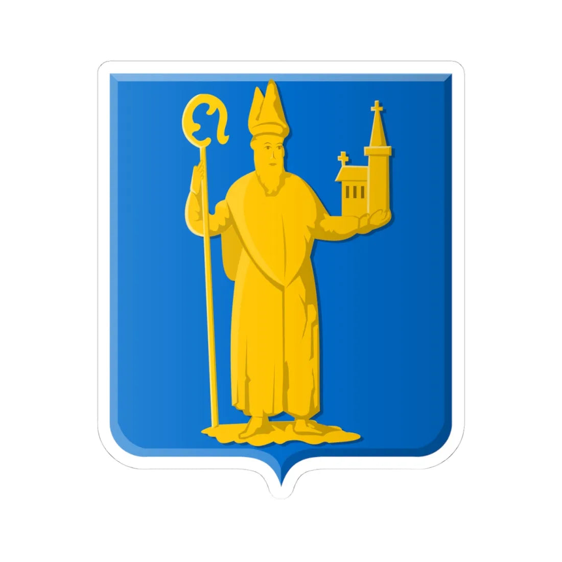 Mill en Sint Hubert gemeentewapen (Netherlands) (Coat of Arms) STICKER Vinyl Kiss-Cut Decal 4 Inch White - The Sticker Space