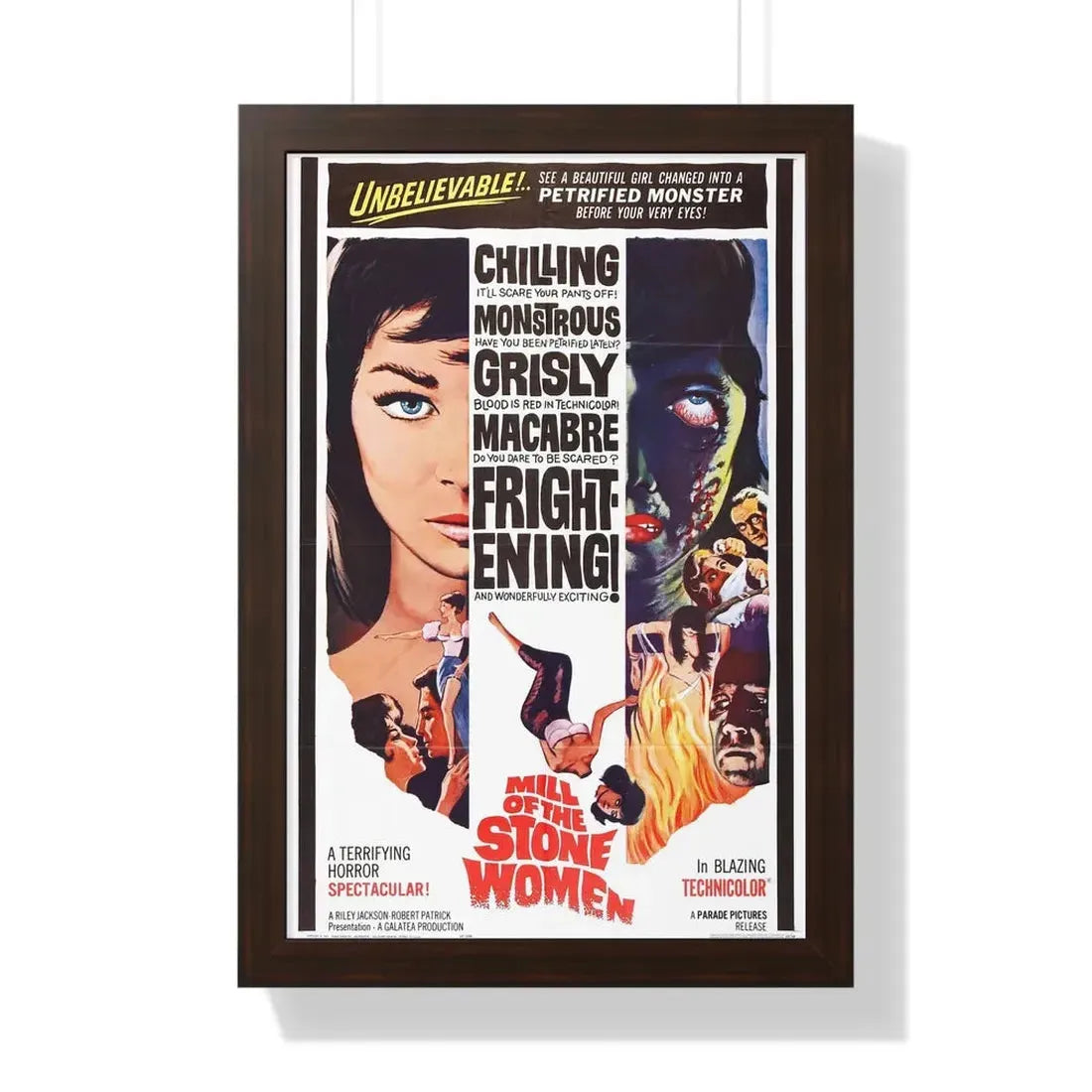 MILL OF THE STONE WOMEN 1960 - Framed Movie Poster - The Sticker Space