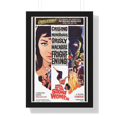 MILL OF THE STONE WOMEN 1960 - Framed Movie Poster - The Sticker Space
