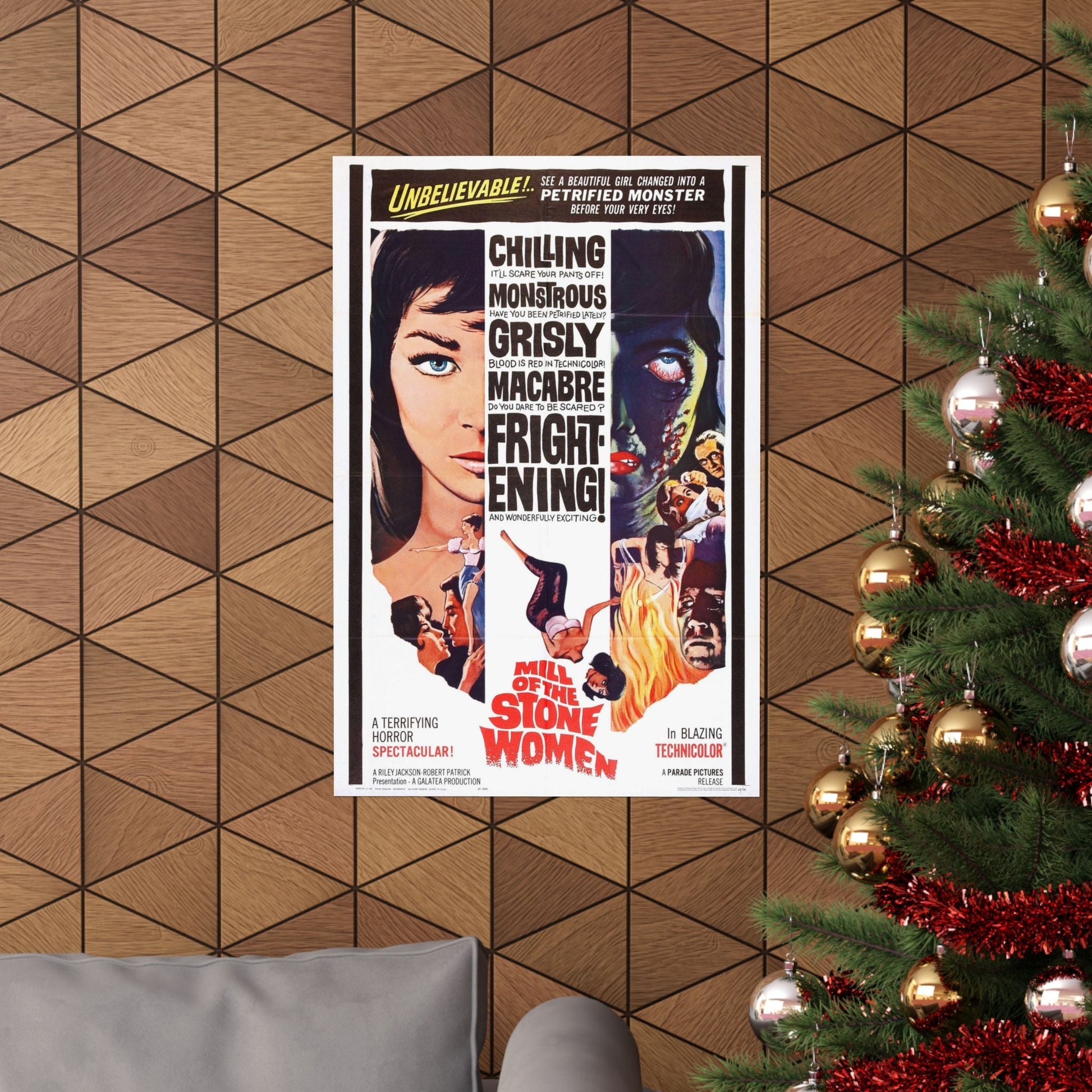 MILL OF THE STONE WOMEN 1960 - Paper Movie Poster-The Sticker Space