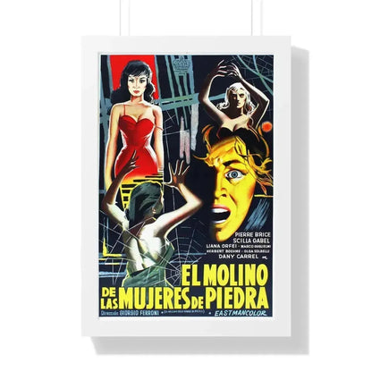 MILL OF THE STONE WOMEN (2) 1960 - Framed Movie Poster 16″ x 24″ White - The Sticker Space