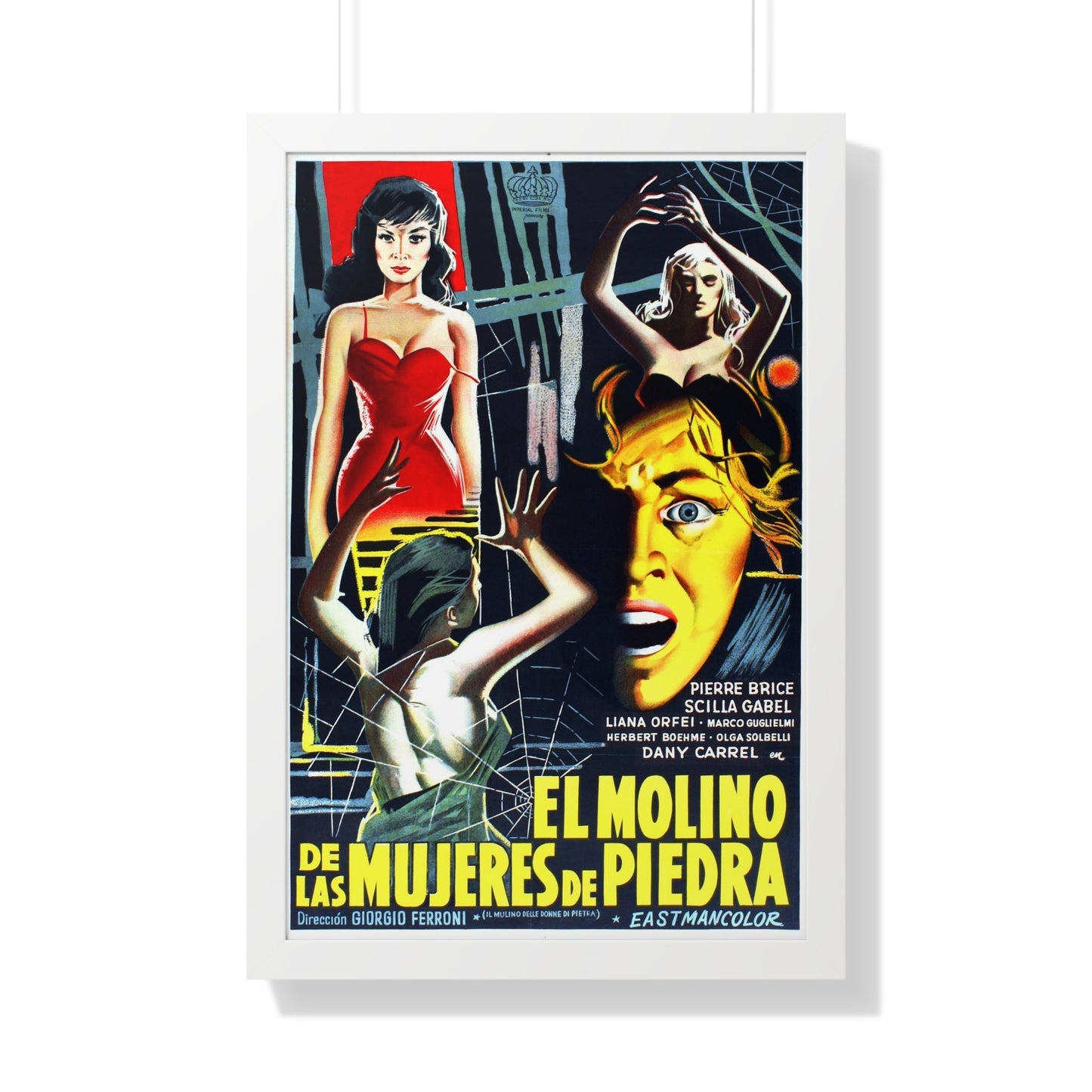 MILL OF THE STONE WOMEN (2) 1960 - Framed Movie Poster-20" x 30"-The Sticker Space