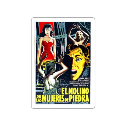 MILL OF THE STONE WOMEN (2) 1960 Movie Poster STICKER Vinyl Die-Cut Decal 2 Inch - The Sticker Space