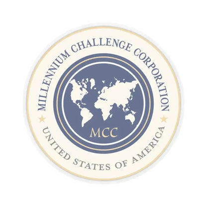 Millennium Challenge Corporation - STICKER Vinyl Kiss-Cut Decal 3 Inch Transparent - The Sticker Space