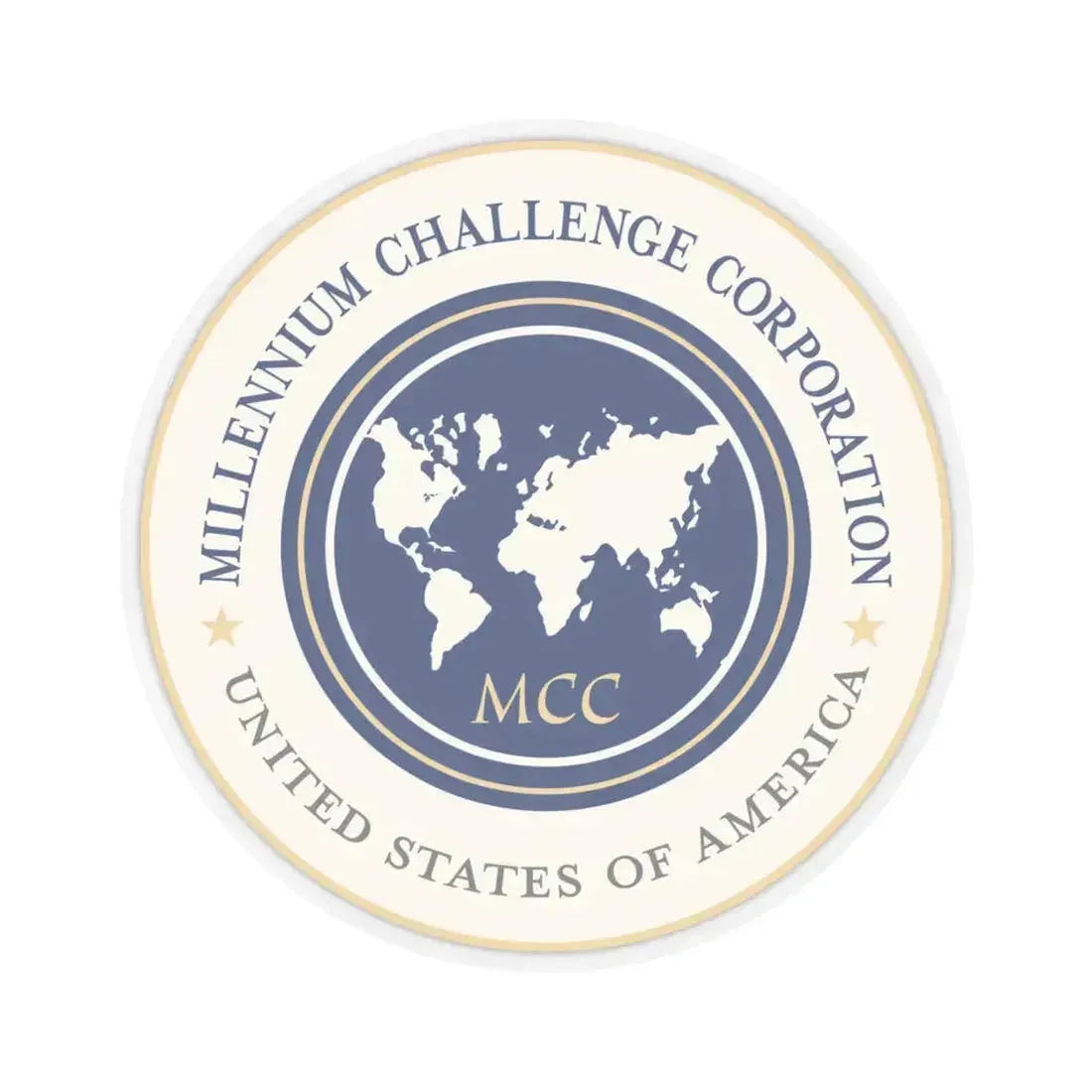 Millennium Challenge Corporation - STICKER Vinyl Kiss-Cut Decal 4 Inch Transparent - The Sticker Space