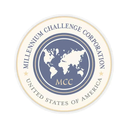 Millennium Challenge Corporation - STICKER Vinyl Kiss-Cut Decal 6 Inch Transparent - The Sticker Space