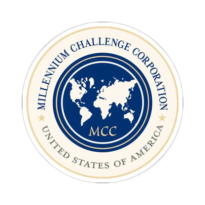 Millennium Challenge Corporation - STICKER Vinyl Kiss-Cut Decal 6 Inch White - The Sticker Space