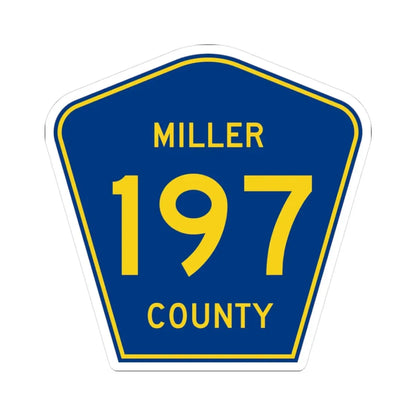 Miller County Route 197 AR (Arkansas) (Road Sign) STICKER Vinyl Kiss-Cut Decal 3 Inch White - The Sticker Space