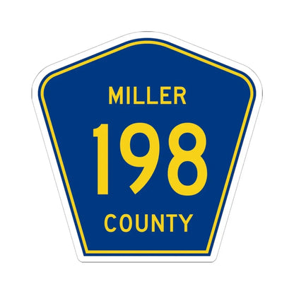 Miller County Route 198 AR (Arkansas) (Road Sign) STICKER Vinyl Kiss-Cut Decal 6 Inch White - The Sticker Space