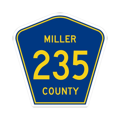 Miller County Route 235 AR (Arkansas) (Road Sign) STICKER Vinyl Kiss-Cut Decal 3 Inch White - The Sticker Space