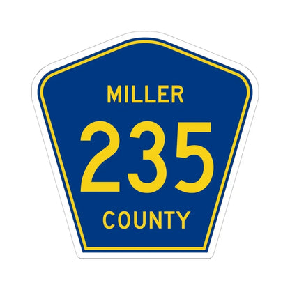 Miller County Route 235 AR (Arkansas) (Road Sign) STICKER Vinyl Kiss-Cut Decal 6 Inch White - The Sticker Space