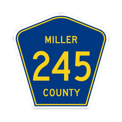 Miller County Route 245 AR (Arkansas) (Road Sign) STICKER Vinyl Kiss-Cut Decal 3 Inch White - The Sticker Space
