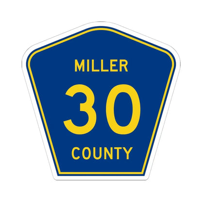 Miller County Route 30 AR (Arkansas) (Road Sign) STICKER Vinyl Kiss-Cut Decal 6 Inch White - The Sticker Space