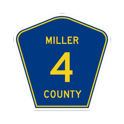 Miller County Route 4 AR (Arkansas) (Road Sign) STICKER Vinyl Kiss-Cut Decal 2 Inch White - The Sticker Space