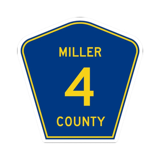Miller County Route 4 AR (Arkansas) (Road Sign) STICKER Vinyl Kiss-Cut Decal 2 Inch White - The Sticker Space