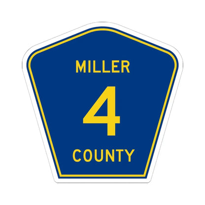 Miller County Route 4 AR (Arkansas) (Road Sign) STICKER Vinyl Kiss-Cut Decal 6 Inch White - The Sticker Space