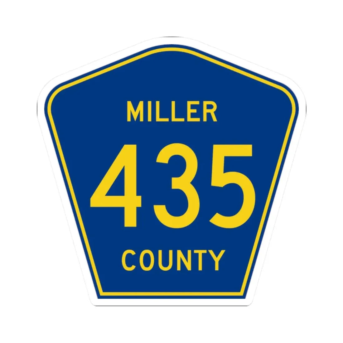 Miller County Route 435 AR (Arkansas) (Road Sign) STICKER Vinyl Kiss-C ...
