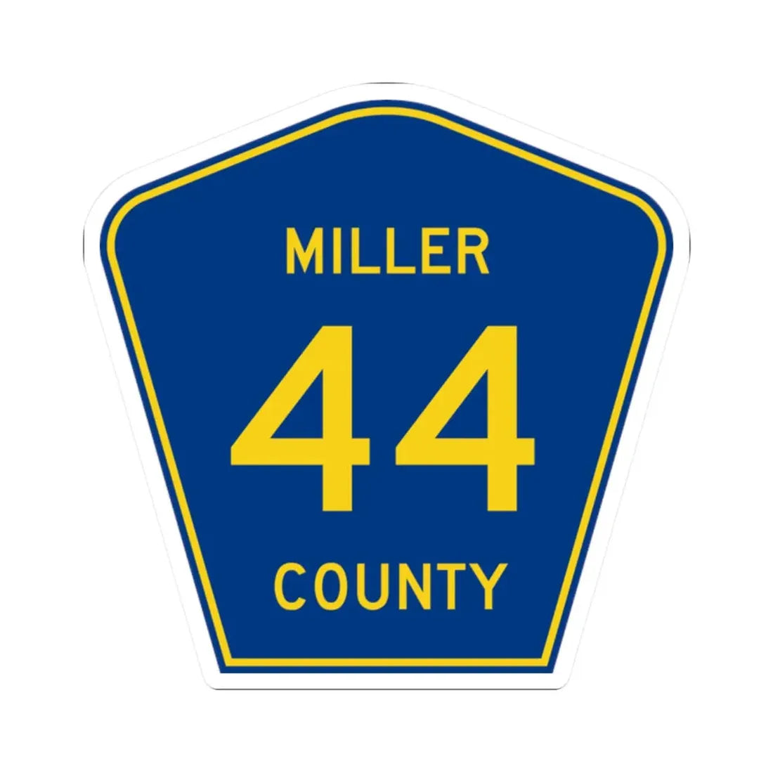 Miller County Route 44 AR (Arkansas) (Road Sign) STICKER Vinyl Kiss-Cut Decal 2 Inch White - The Sticker Space