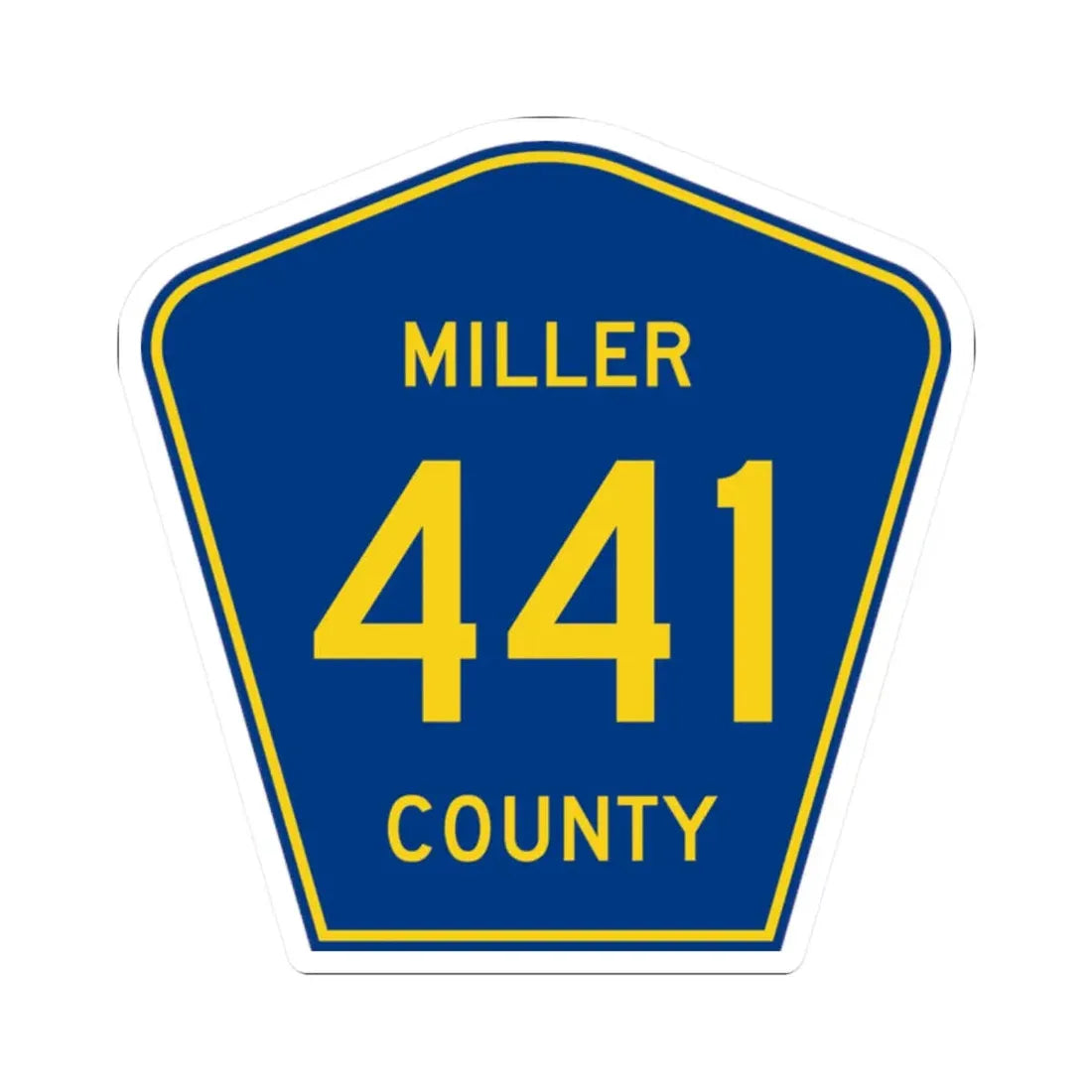 Miller County Route 441 AR (Arkansas) (Road Sign) STICKER Vinyl Kiss-Cut Decal 2 Inch White - The Sticker Space