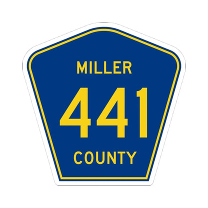 Miller County Route 441 AR (Arkansas) (Road Sign) STICKER Vinyl Kiss-Cut Decal 4 Inch White - The Sticker Space