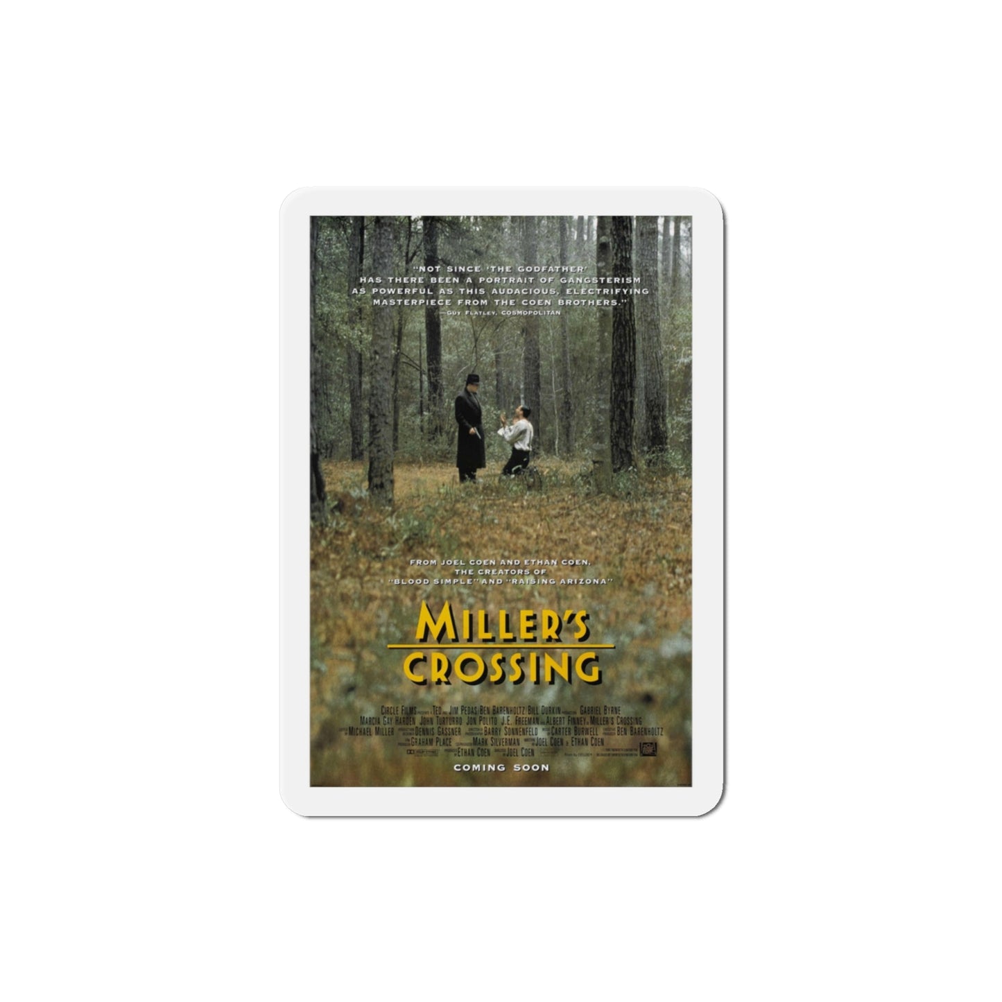 Millers Crossing 1990 Movie Poster Die-Cut Magnet-3" x 3"-The Sticker Space