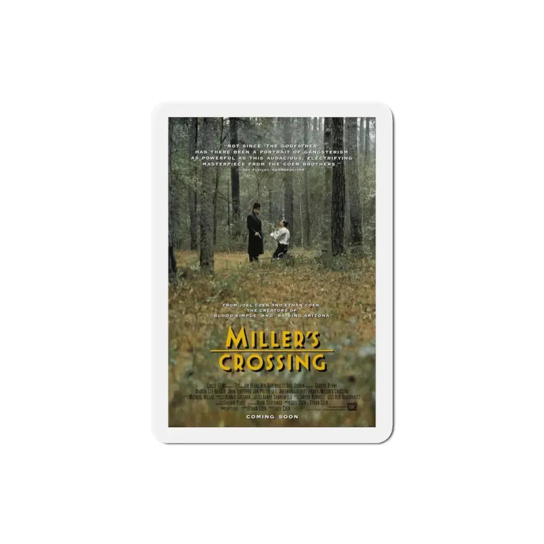 Millers Crossing 1990 Movie Poster Refrigerator Magnet 3 Inch - The Sticker Space