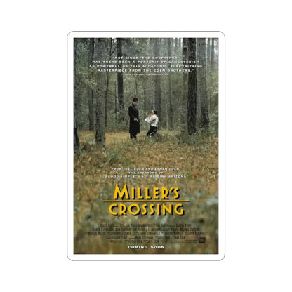 Millers Crossing 1990 Movie Poster - STICKER Vinyl Kiss-Cut Decal 4 Inch White - The Sticker Space