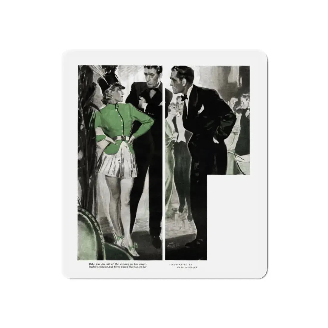 Mind Over Matter (2), The American Magazine, December 1937 (Magazine Illustration) Refrigerator Magnet - The Sticker Space