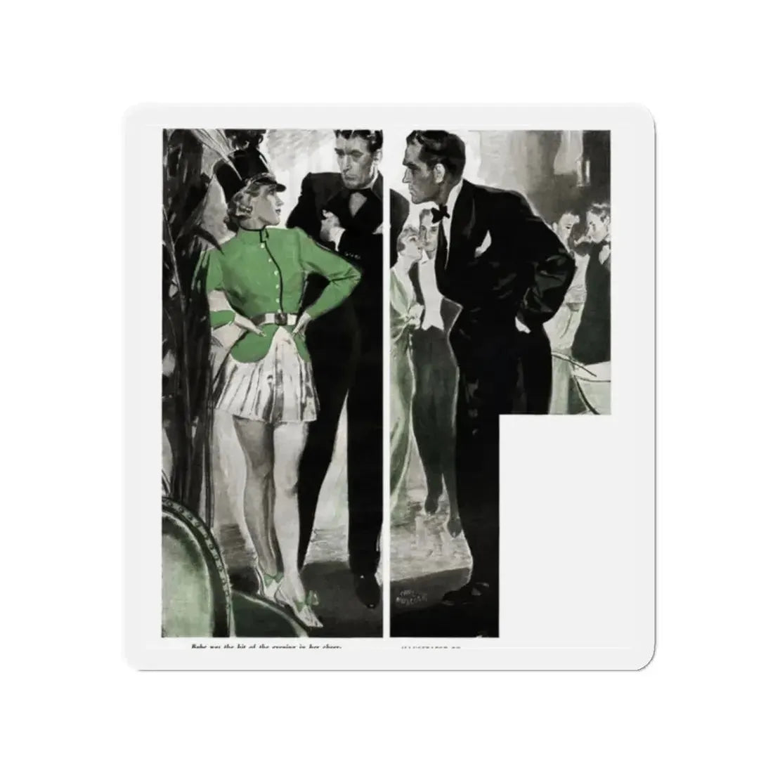 Mind Over Matter (2), The American Magazine, December 1937 (Magazine Illustration) Refrigerator Magnet - The Sticker Space