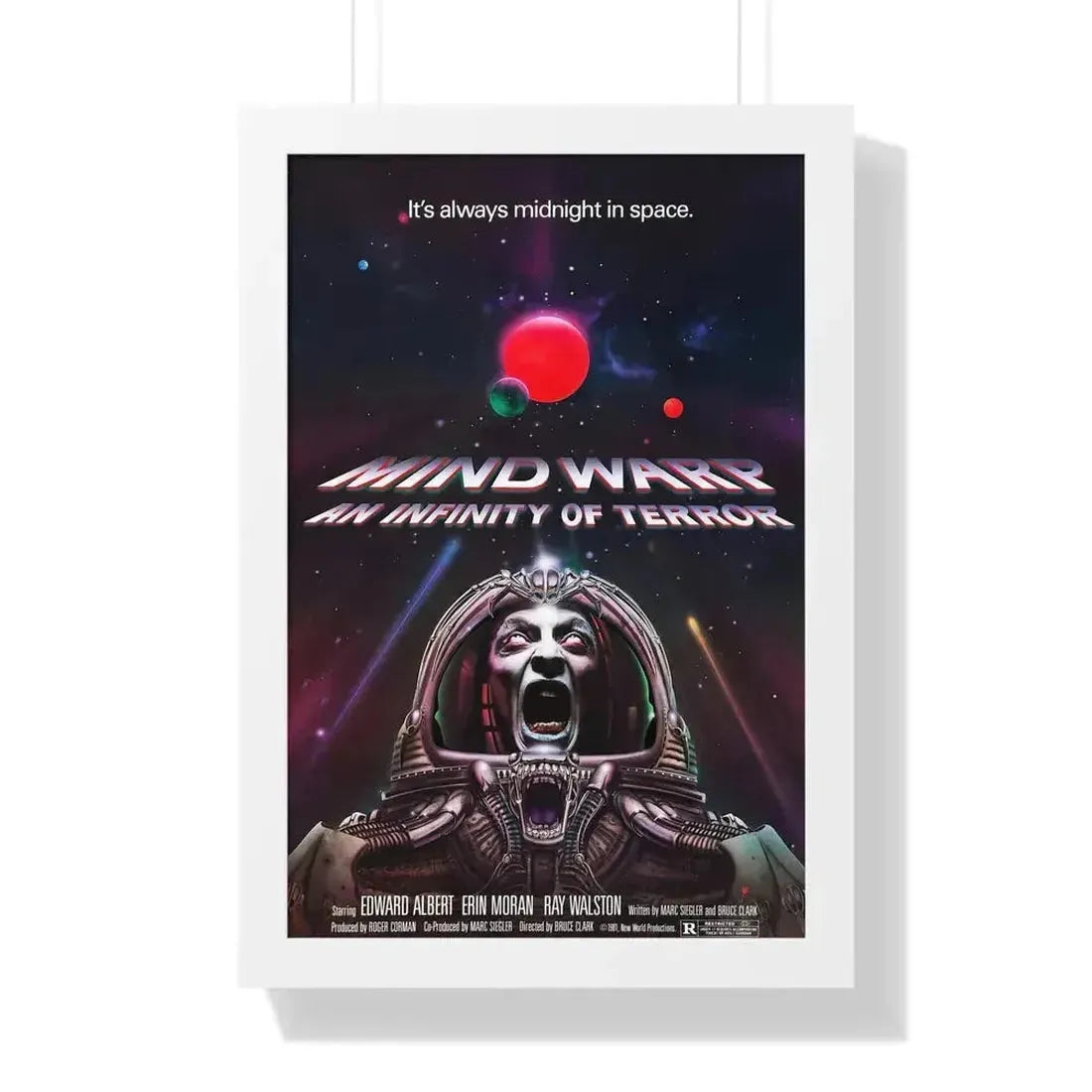 MIND WARP (GALAXY OF TERROR) 1981 - Framed Movie Poster 16″ x 24″ White - The Sticker Space