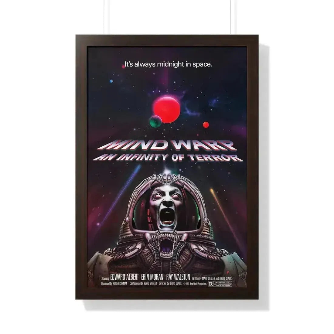 MIND WARP (GALAXY OF TERROR) 1981 - Framed Movie Poster 20" x 30" Walnut - The Sticker Space