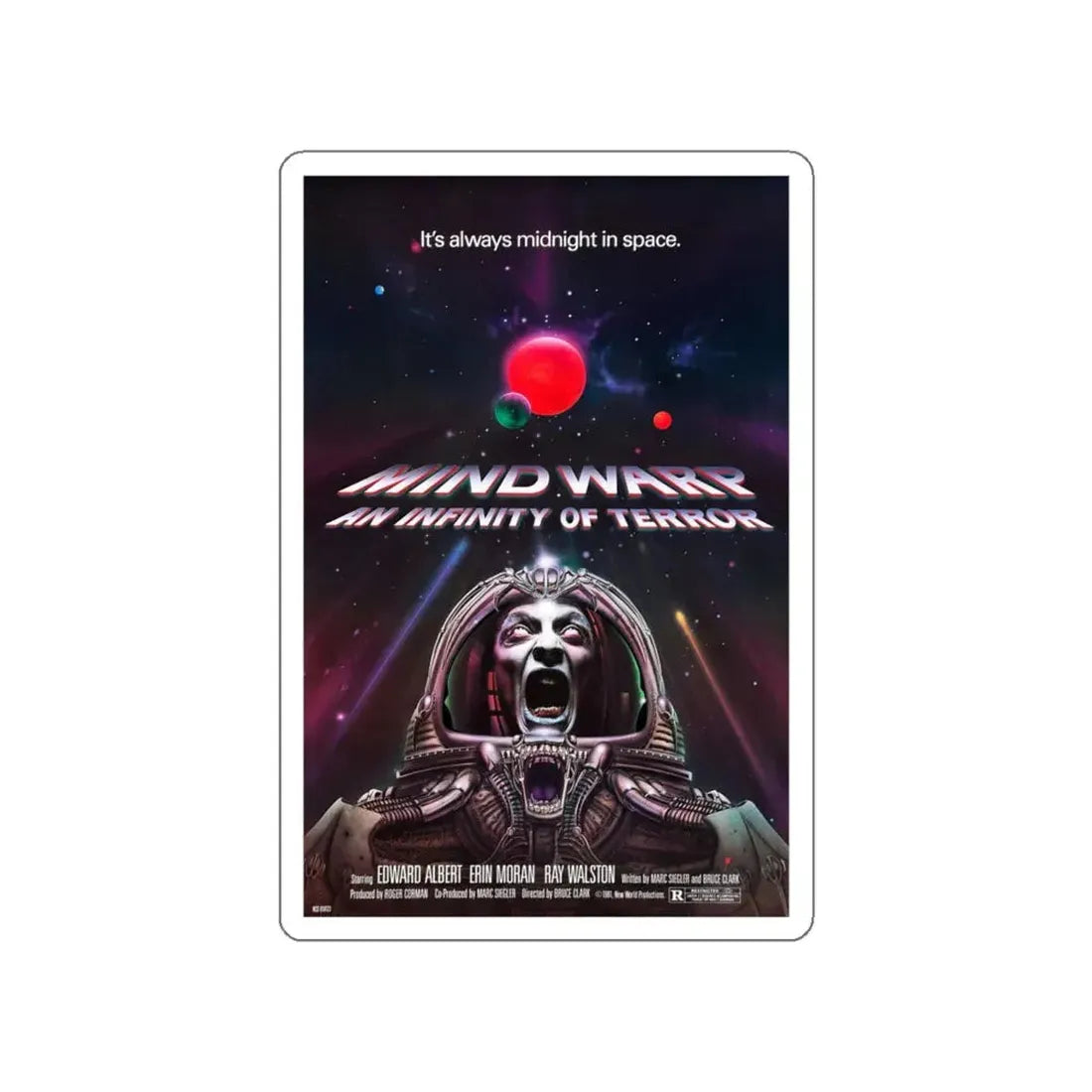 MIND WARP (GALAXY OF TERROR) 1981 Movie Poster STICKER Vinyl Die-Cut Decal 6 Inch - The Sticker Space