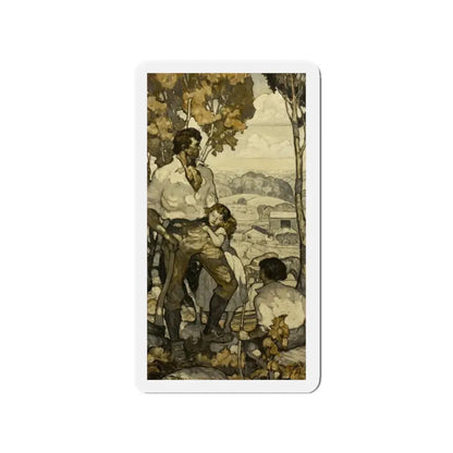 Mine, Aetna Life Insurance Company ad illustration, 1930 (Magazine Illustration) Refrigerator Magnet 2 Inch - The Sticker Space