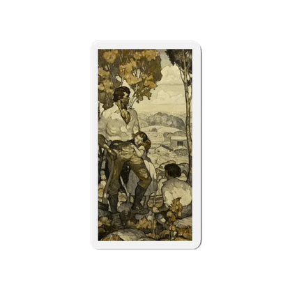 Mine, Aetna Life Insurance Company ad illustration, 1930 (Magazine Illustration) Refrigerator Magnet 4 Inch - The Sticker Space