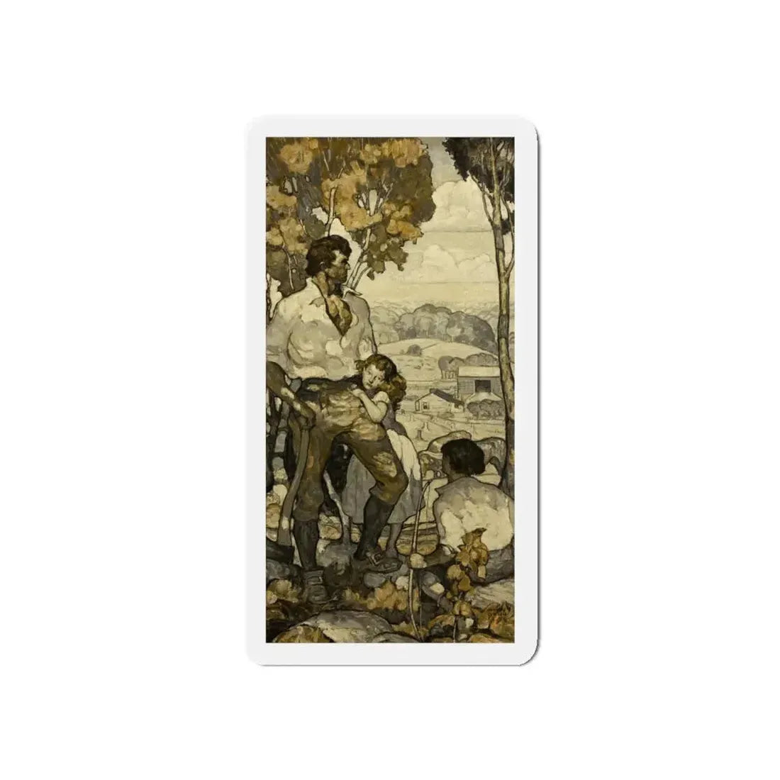 Mine, Aetna Life Insurance Company ad illustration, 1930 (Magazine Illustration) Refrigerator Magnet 5 Inch - The Sticker Space